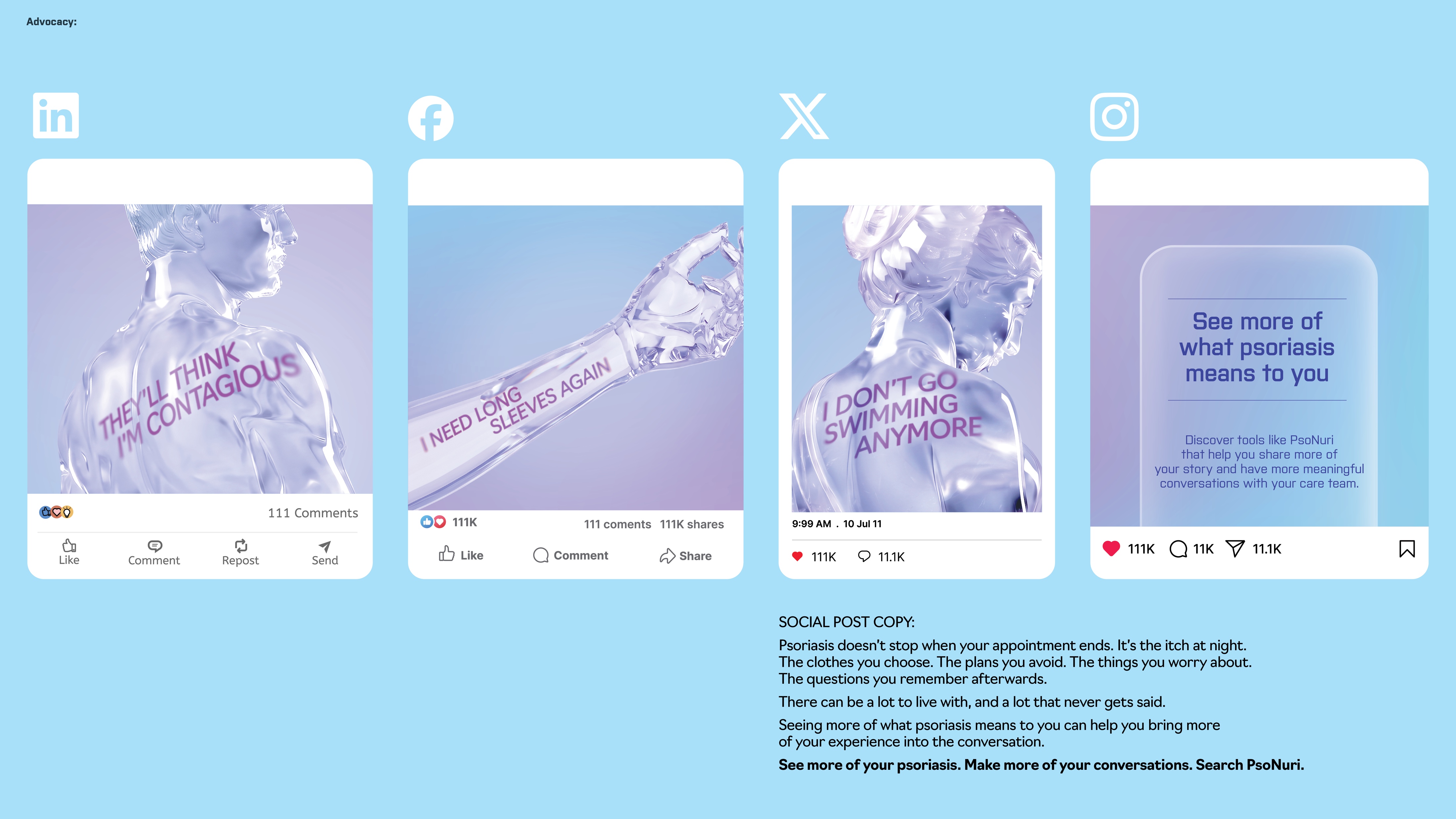 In the feed: Stories shared across social channels.